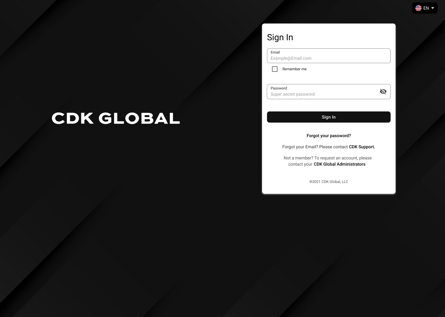 Sign-in pattern